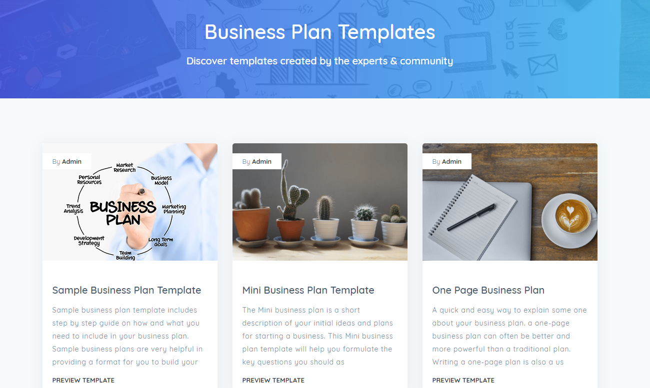 business plan template upmetrics
